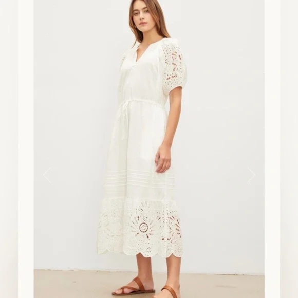 NWT Velvet Nadia Embroidered Cotton Lace Dress Boho Chic XS - Picture 13 of 13